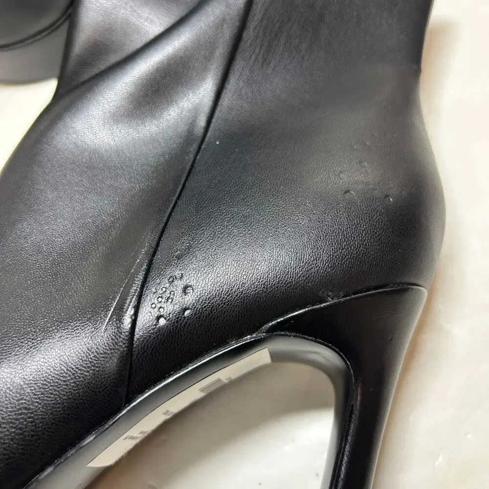 Nine West Womens 10 M Black Loraa Platform High Heel Booties DISPLAY QX5